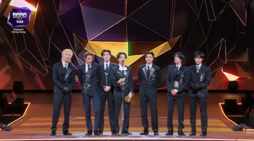 ▲ENHYPEN獲得「Fans' Choice of the Year（年度粉絲選擇獎）」。（圖／Mnet Plus）