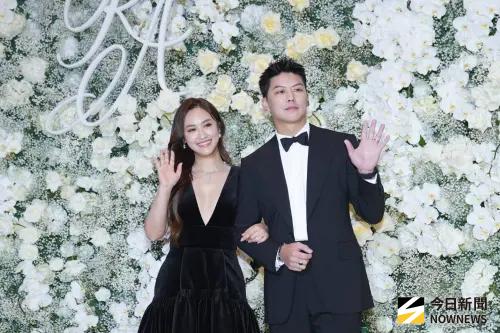 ▲吳姍儒與老公王先生出席邱澤、許瑋甯婚禮（圖／NOWNEWS攝影中心）