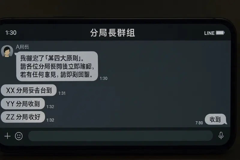 警界傳午夜點名！局長凌晨下指令　15人秒回、僅1人隔6小時才驚覺