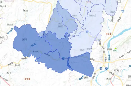 ▲高雄市12月2日停水內門區、田寮區影響範圍。（圖／台灣自來水公司water.gov.tw）