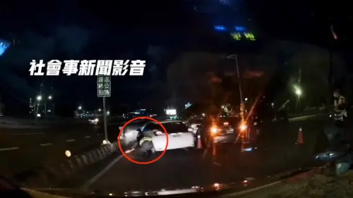超扯！租賃車亂報身分「拒檢加速狂逃」員警險被輾　倒地畫面曝光
