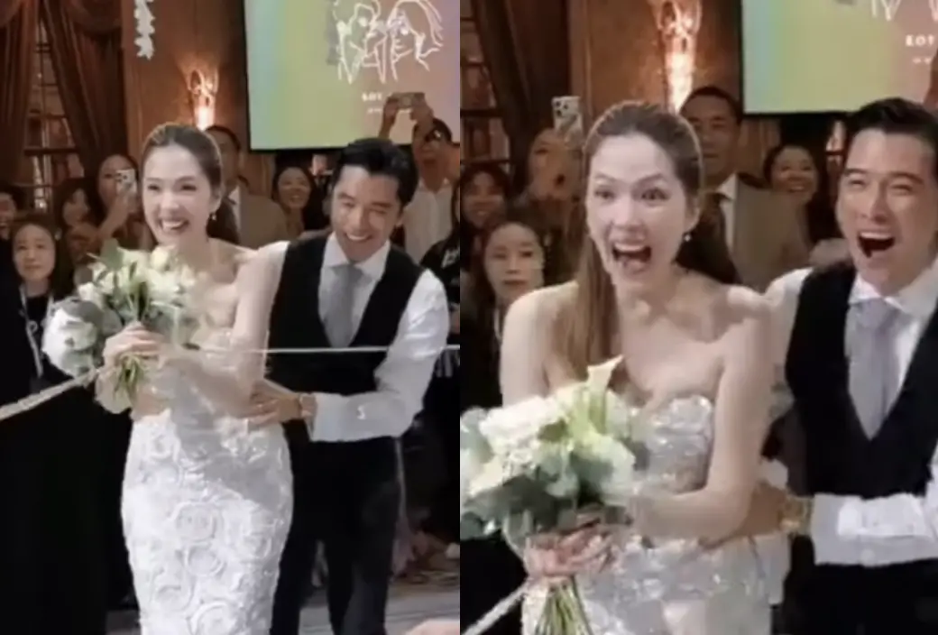 獨／許瑋甯抽捧花超嗨！邱澤抱緊怕老婆被「搶走」潘奕如曝她暖舉