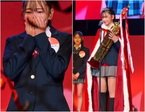 ▲2025日本「最可愛國中生」出爐！鹿兒島13歲大眼美少女爆紅了（圖／穗野IG@jc___hono）