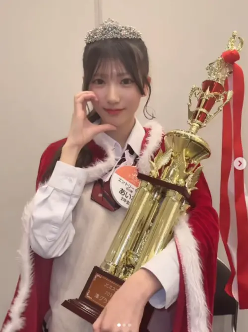 ▲石川縣國二生愛紗（あいさ）獲得亞軍，日本最可愛國中生選美。（圖／愛紗IG@tkd_aisa_）