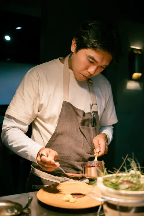 ▲楊柏偉Chef Nick擅長以法式技法呈現台灣時令食材與風土。（圖／予島提供 www.instagram.com/yudao_taiwan/）