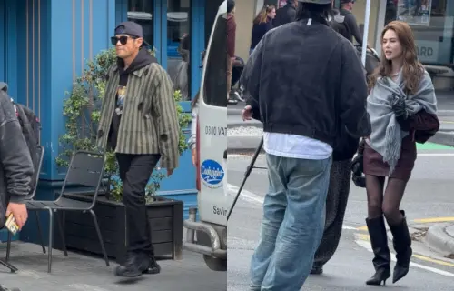 ▲周杰倫（左）、昆凌（右）被捕捉現身紐西蘭拍攝《周遊記》。（圖／微博@娛樂圈那點事_）