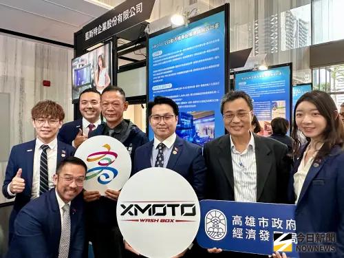 ▲藍斯特企業以「XMOTO AI智慧洗機車設備」打造3分鐘全自動洗車體驗，快速拓展全台市場並布局海外，展現高雄新創在速度、創意與國際化上的亮眼潛力。（圖／記者陳美嘉攝）