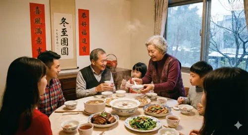 ▲2025年冬至除了一家團聚吃湯圓之外，同時也是天赦日，成為轉運最佳時刻。（示意圖／Gemini生成）