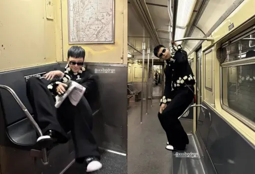 ▲GD（如圖）在地鐵上踩座椅，又佔據博愛座，掀起討論。（圖／（圖／權志龍 IG @8lo8lo8lowme）