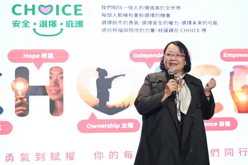 ▲臺師大社工學研究所游美貴教授感性發言，希望在可預見的未來終結家庭暴力。