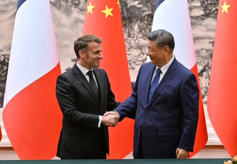    ▲法國總統馬克宏（Emmanuel Macron）3日至5日在中國展開國是訪問，與中國國家主席習近平簽署多份聯合聲明。（圖／美聯社／達志影像）  
