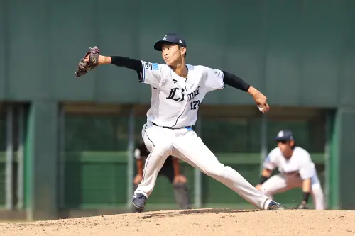 ▲日職聯隊先發左投富士大和在冬季聯盟4強賽，面對台灣海洋主投6局失2分，被敲出4安，另外送出8次三振、5次保送，拿下勝投，防禦率降至0.59。（圖／中職提供）