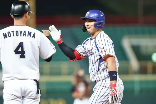 ▲日本社會人浪川広之7局下從台灣山林先發投手曾家輝手中敲出追平比數的關鍵安打。（圖／中職提供）