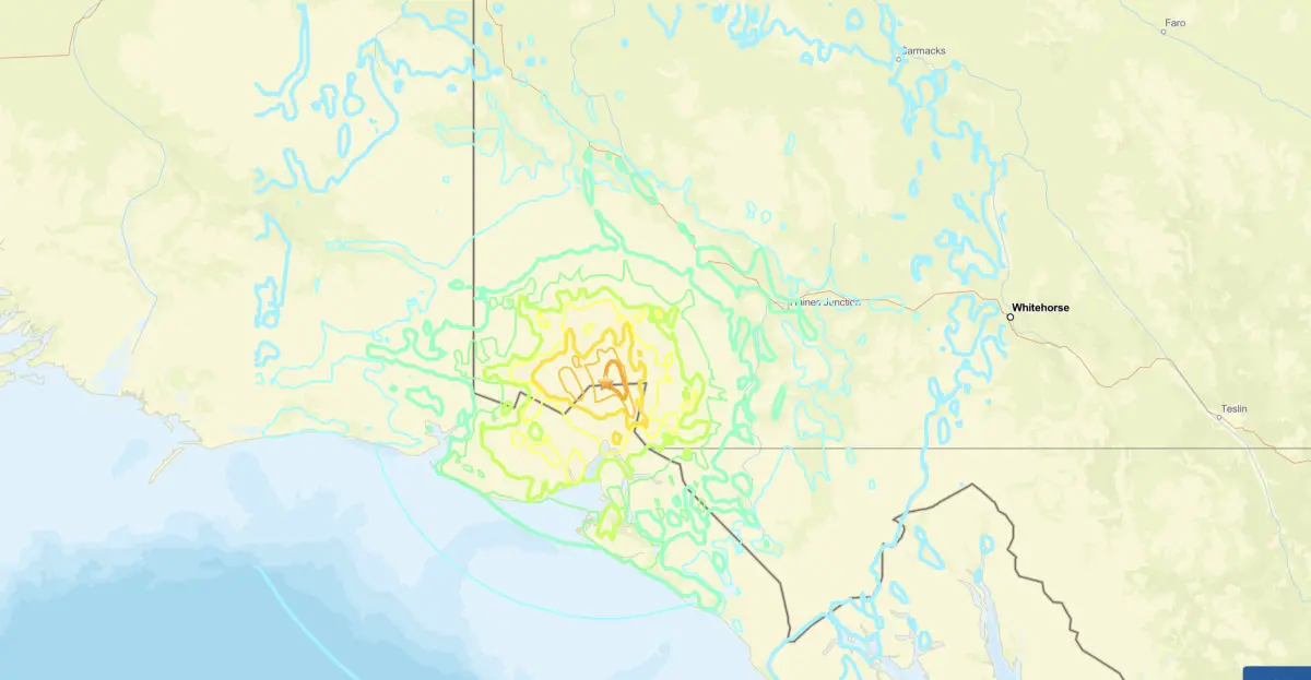 ▲阿拉斯加在當地時間6日上午11點41分（台灣時間7日凌晨4點41分）發生芮氏規模7.0地震，震源深度僅10公里。（圖／翻攝自USGS）