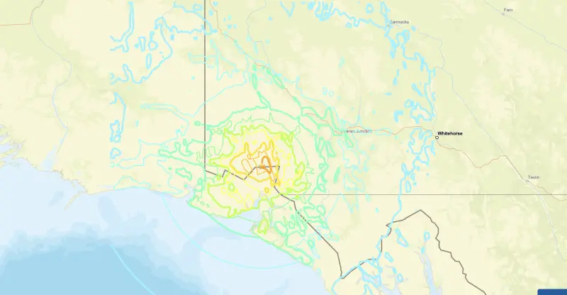 ▲阿拉斯加在當地時間6日上午11點41分（台灣時間7日凌晨4點41分）發生芮氏規模7.0地震，震源深度僅10公里。（圖／翻攝自USGS）