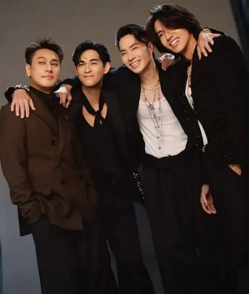 ▲F4朱孝天（左起）、周渝民、吳建豪、言承旭，合體全面復出破局。（圖／朱孝天微博）