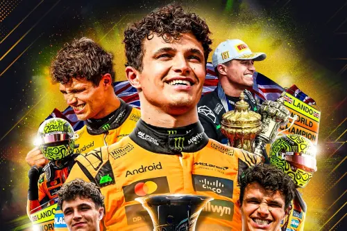 ▲2025年F1（Formula 1）賽季在阿布達比迎來最終章，26歲的蘭多·諾里斯（Lando Norris），拿下生涯首座世界車手冠軍。（圖／取自Formula 1 X）