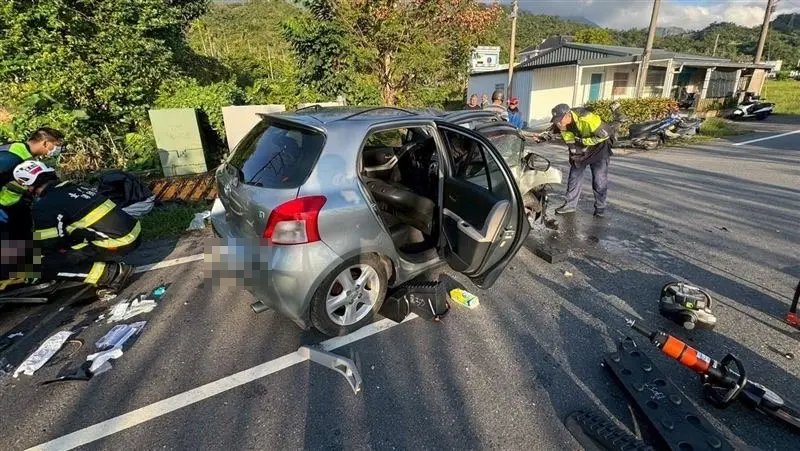 ▲台東7日上午發生祖孫兩車禍雙亡意外。（圖／民眾提供）