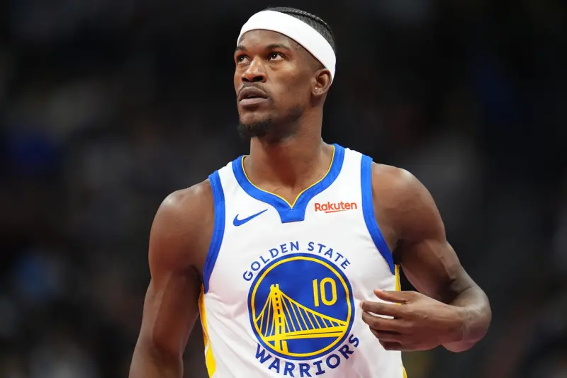 ▲金州勇士今（8）日客場對上芝加哥公牛，「士官長」巴特勒（Jimmy Butler III）面對老東家、回歸首戰就繳出19分的全面數據，率隊終場以123：91大勝公牛。（圖／美聯社／達志影像）