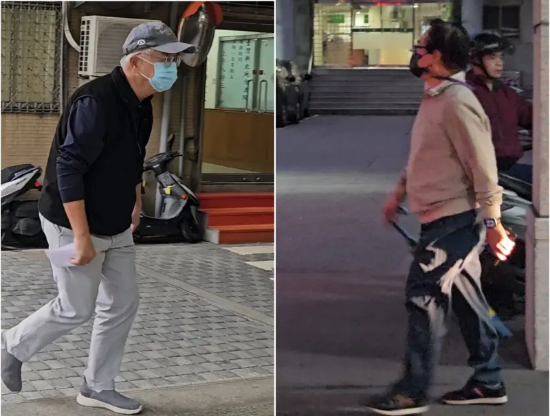 ▲鴻海老臣吳惠鋒（左）、胡智深（右）為戴正吳告鴻海討獎勵金案到新北地院作證。（圖／記者劉松霖攝）