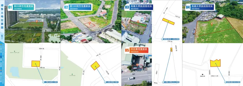 ▲高市第4季標售土地位置略圖。（圖／高市府地政局提供）