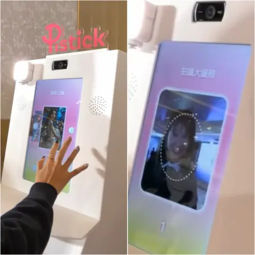 ▲Pistick拍貼機「三機合一」結合相機、電腦、印表機的拍照、生成、列印功能，主打「一分鐘變身」，AI自動生成服裝、造型與背景。（圖／記者嚴俊強攝）