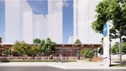 ▲Y10站為黃線及台鐵民族站之交會站，是串聯高雄火車站及民族站的重要廊帶。（圖／高市府捷運局提供）