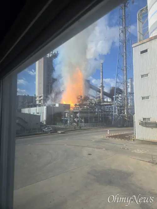 韓國火力發電廠爆炸起火！2人燒傷消防緊急出動　火災原因曝
