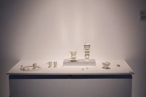 ▲「實用獎」首獎楊家佳茶具組《掉進湖裡的星星》。