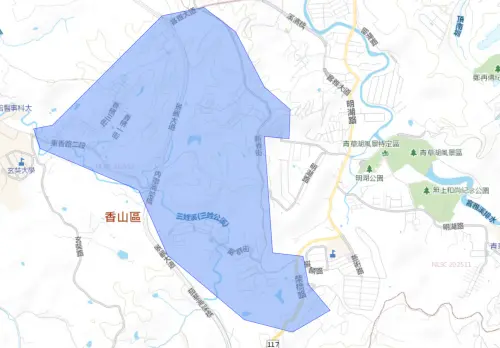 ▲12月10日新竹市東區、香山區停水範圍。（圖／自來水公司）