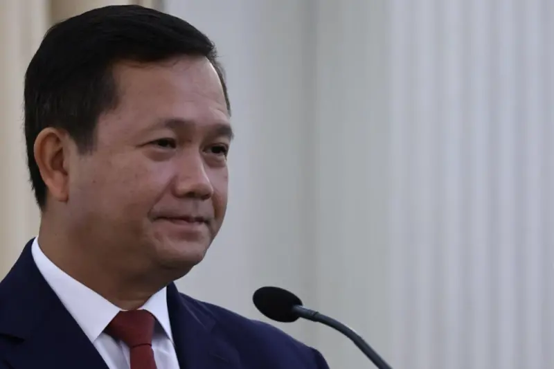 ▲柬埔寨總理洪馬內（Hun Manet）罕見強硬回擊泰軍「口稱和平卻揚言動武」的矛盾言論。（圖／路透社／達志影像）