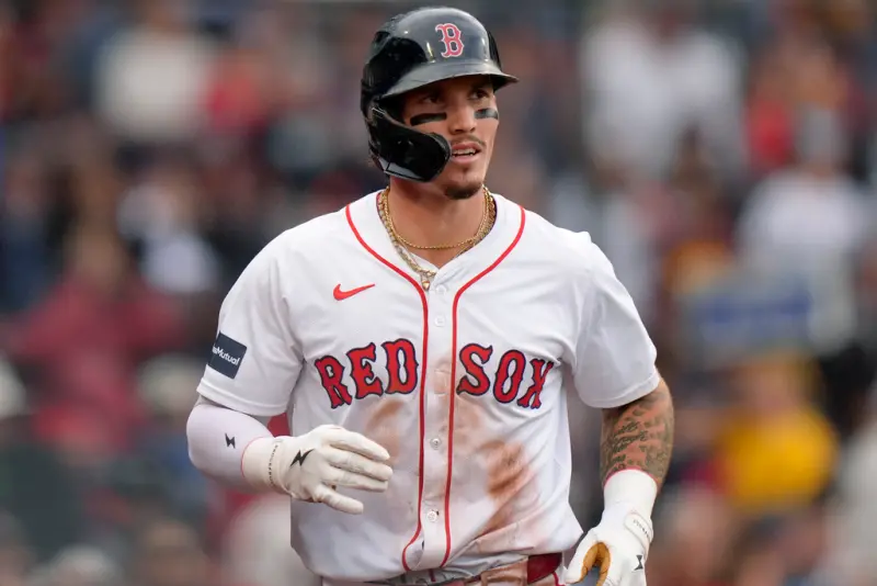 ▲洛杉磯天使於今（10）日透過交易從波士頓紅襪獲得內野新星葛里森姆（Vaughn Grissom）。葛里森姆在2025賽季因足底筋膜炎報銷，如今天使卻願意納入麾下，不免讓人感到疑惑。（圖／美聯社／達志影像）