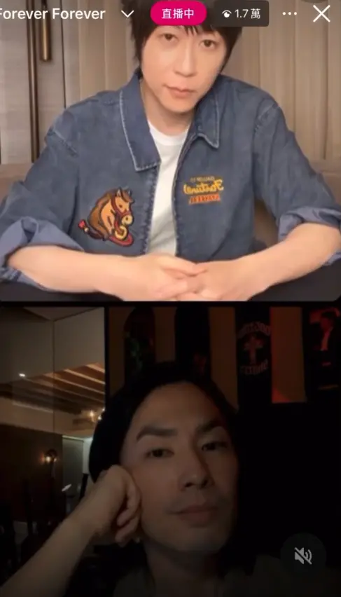 ▲阿信（上）與吳建豪（下）直播，坦承怕辜負F3。（圖／Threads@tzu__0713）