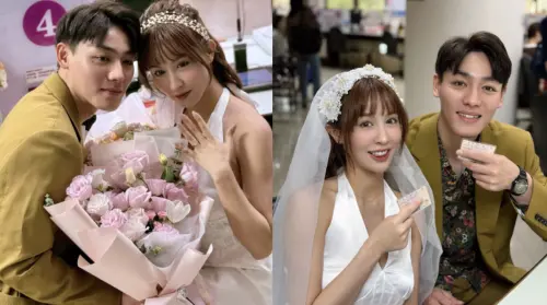 ▲陳晨威（左）求婚Julia（右）成功後，兩人馬上到戶政事務所登記。（圖／陳晨威、Julia提供）