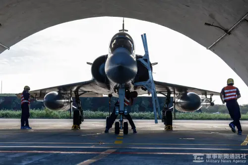 A ROCAF Mirage 2000 in a reinforced bunker. (MNA)