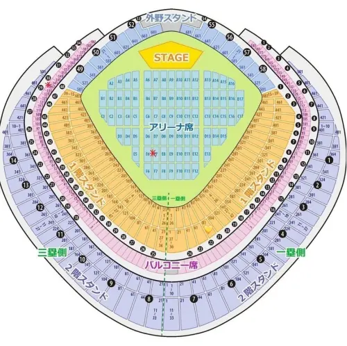 ▲2026WBC經典賽東京巨蛋全區座位圖。（圖／東京巨蛋官網）
