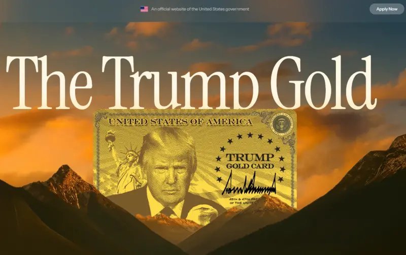 ▲美國總統川普推出的「金卡」官方申請網站已經正式上線 。(圖/翻攝自川普金卡網站)