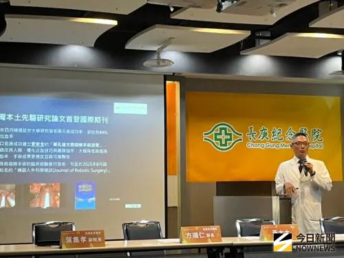 ▲林口長庚耳鼻喉科部部長方端仁表示，透過達文西手術幫助患者完整切除腫瘤並精準保留聲帶。（圖／記者張乃文攝）