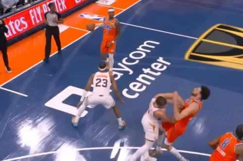 影／太陽艾倫撞飛霍姆格倫遭驅逐！SGA表情亮了　球迷大罵：很軟
