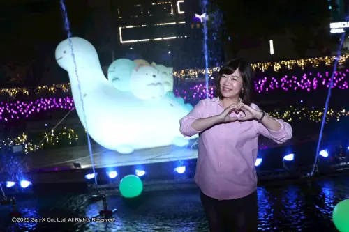 ▲台中耶誕嘉年華試點「蜥望舞伴」燈區(圖／新聞局提供2025.12.11)