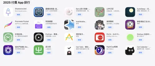 ▲蘋果公布台灣iPhone 2025年付費App下載排行榜。（圖／螢幕截圖）