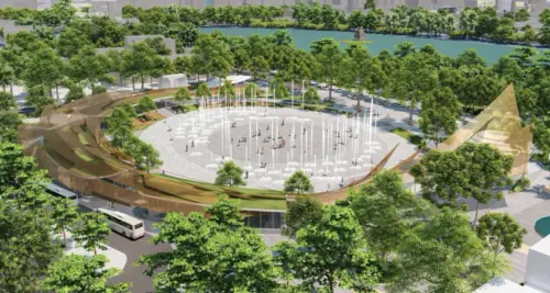 ▲這項拆遷行動屬於還劍湖東側 TOD（交通導向發展）計畫的一部分，旨在打造廣場、公園與地鐵銜接空間，以提升公共設施品質並改善城市景觀。（圖／翻攝自X）