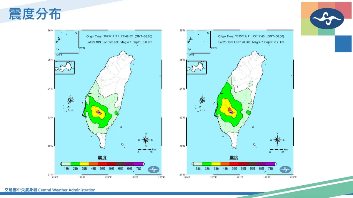 高雄台南一夜4震！氣象署：地質脆弱、留意餘震 為0102大埔餘震