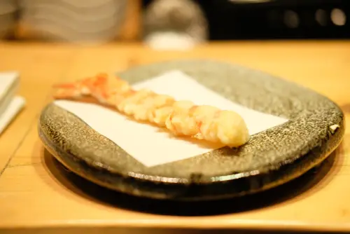 ▲山口縣車海老以天婦羅手法呈現蝦的甜味。（圖／記者葉盛耀攝）