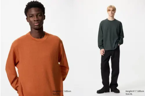 ▲柔軟針織刷毛圓領T恤。（圖／UNIQLO官網uniqlo.com/tw）