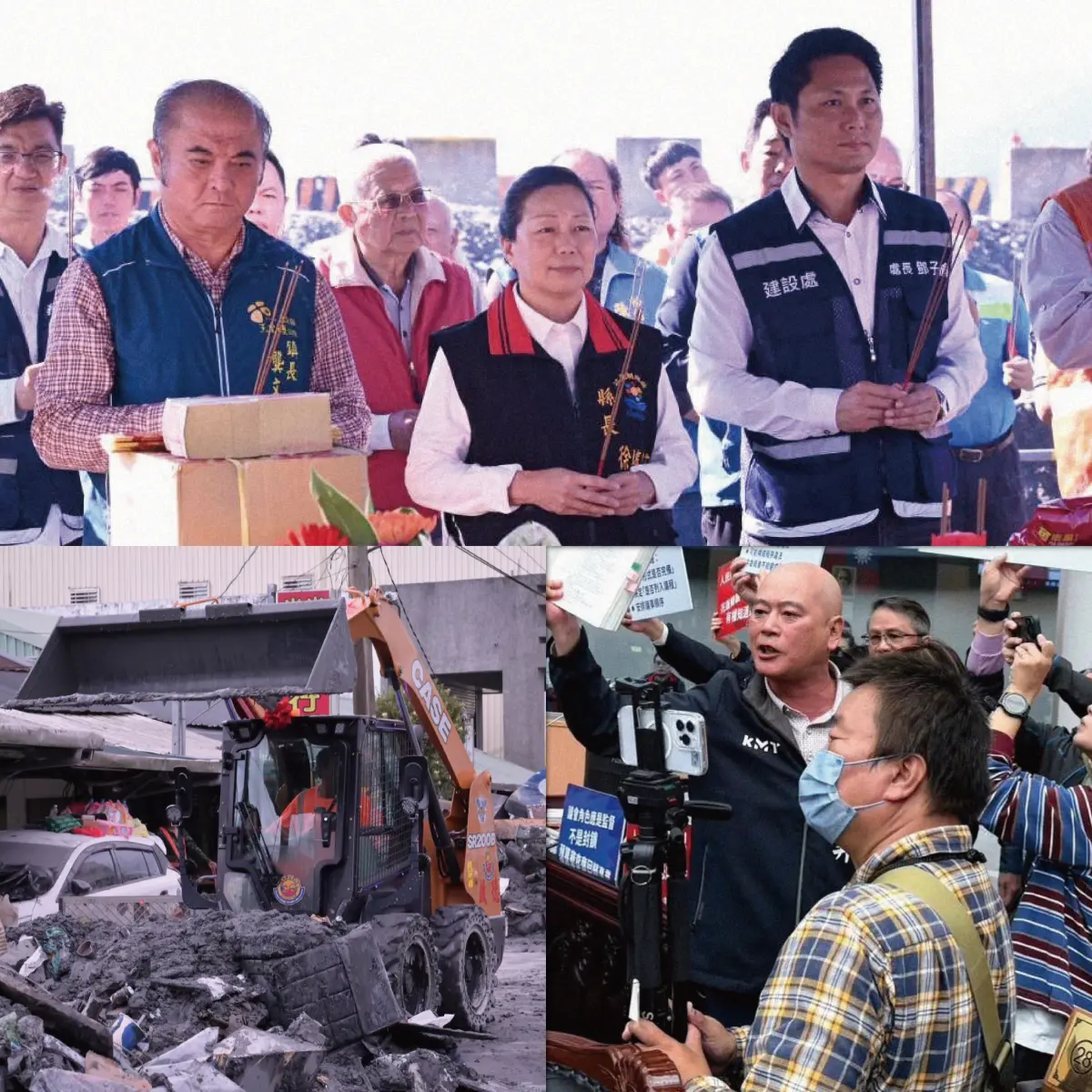 佛祖街的土載到縣府！災民抗議重建零經費 他怒：這人躲玉里祈福