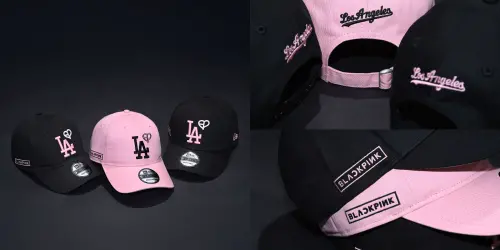 ▲BLACKPINK X 道奇 棒球帽（9TWENTY/黑、粉），NT.2500。（圖／天擎公關提供）