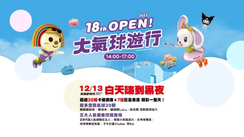 ▲2025 OPEN!大氣球遊行今（13）日在高雄夢時代舉行。（圖／取自2025 OPEN!大氣球遊行官網www.openopen.com.tw/event/25openyourdream/）