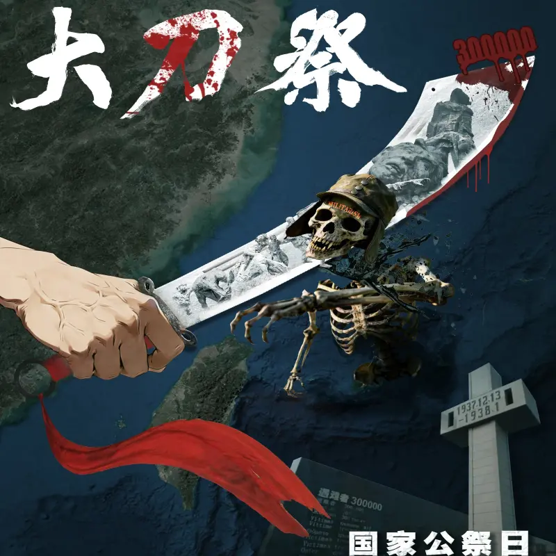 南京大屠殺88年「國家公祭日」!東部戰區海報:堅決斬斷骯髒頭顱