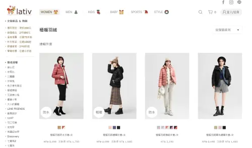 ▲Lativ極暖羽絨部分單價稍高一點，定價從1690元至3990元皆有，但也因正逢活動特價期間，每件幾乎都下殺100元至500元不等（圖／Lativ官網）